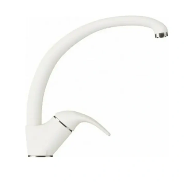 Смеситель кухонный Высокий (Polygran №36 Белый Хлопок) арт. 660687 Polygran