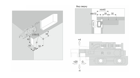 CH05 - Навес для шкафов (2 ШТ компл.с заглушками и крепежом, до 95 кг) (Boyard)