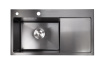 Мойка AMOLLET L-левая (780*480*220 мм.) толщина 3 мм. дно 1.2 мм. (Графит)