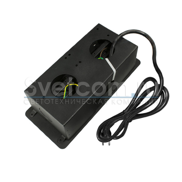 Блок розеток выдв.гориз. 2 розетки EURO. 2 USB 250В max2700Вт кабель 2м, Серебр. (GLS)