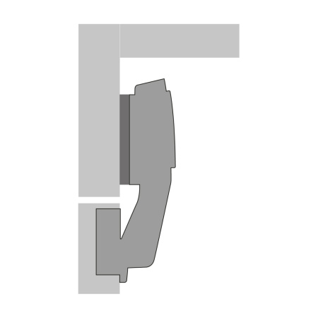 9088181 Петля Sensys 8669, угол корпуса W90, угол 95гр, чашка TH52 D35, вкладная, B4 (для Push)