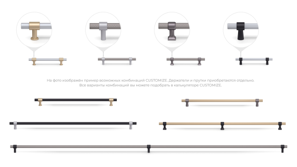 Держатель HOLD Original RN001BL.23 (BL - Матовый чёрный)