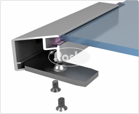 Профиль рамочный узкий F1-17 (золото матовое) L=6.0 м Росла