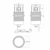 Блок розеток выдв. вертик. POP UP ELITE, 4 розетки EURO. 250В max3.5кВт 4USB 5V max 3.1A Белый (GLS)
