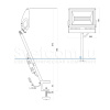 Светильник с кронштейном LED Maxus-70, COB 70Вт, 220В, 650мм, 3000К+4500К+6000К, струбцина Белый GLS