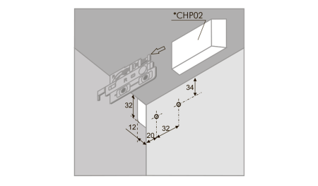 CH02 - Навес д/шкафа, материал ZnAl+сталь (Boyard)