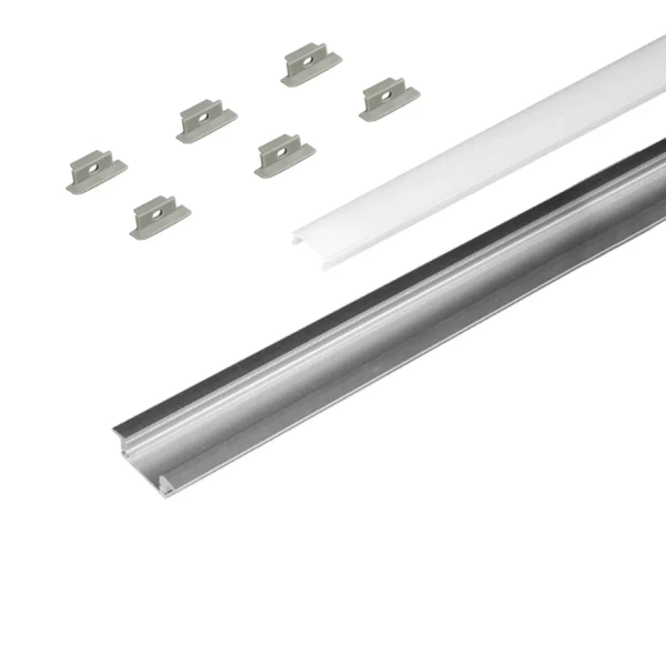 КСС алюм.профиль 2507W врезн.+диффузор+6 клипс+ 6 загл., L=3м, Серебр. 19.143.39.355 (GLS)