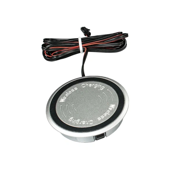 ИП беспровод.зарядка встраив., D=70*16мм, 12В 2А Серебрист.