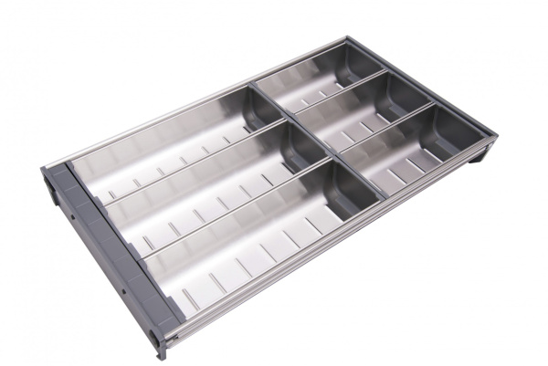 PC04/GR/280x472 - Поддон д/столовых приборов (серый), Boyard