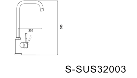 Смеситель Savol SUS32003 для кухонной мойки (Сатин)
