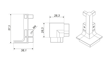 Внешний уголок-держатель GOLA BALANCE RZ051.02W (W - Белый)