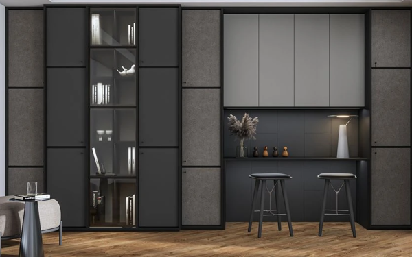 МДФ панель 3057 Серый слэйт матовый 9 гр. (2800*1220*18 мм) AGT 3Р