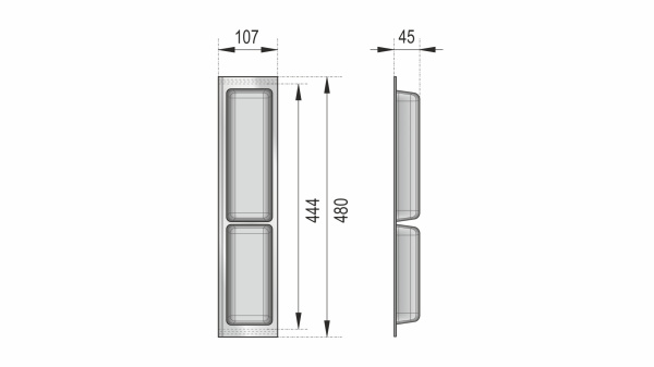 Дополнительный блок для столовых приборов BLӦKI PC11/GRPH/107x480