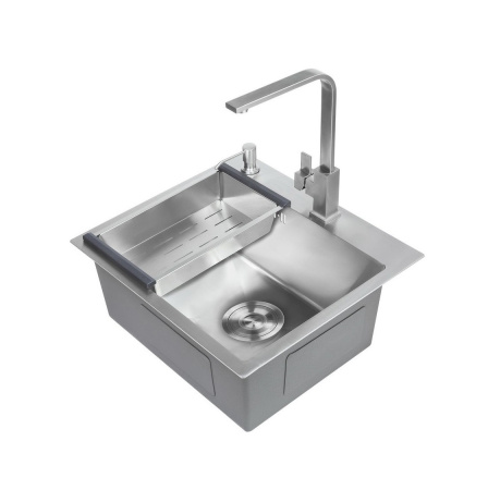 Мойка AMOLLET (500*450*220 мм.) толщина 3 мм. дно 1.2 мм. (Сатин)