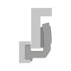 9087569 Петля Sensys 8669, угол корпуса W90, угол 95°, чашка TH52, D35, накл. навеска (B 26), никель
