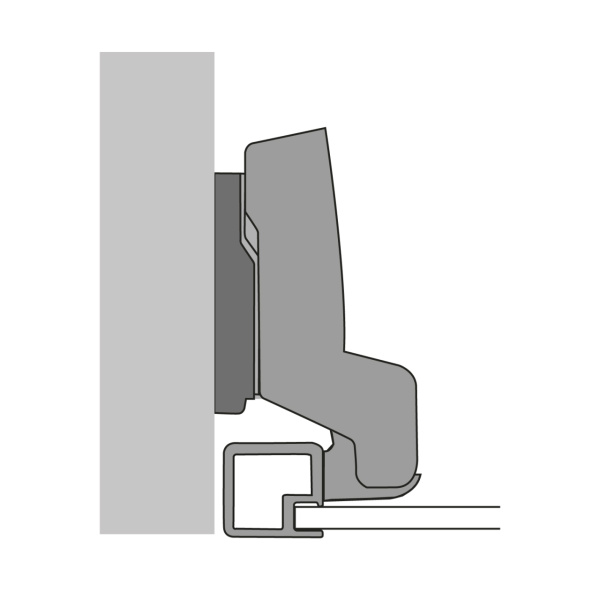 9072526 Петля Sensys 8638i для алюминиевых рам, угол 95гр, чашка TA32, вкладная, B4