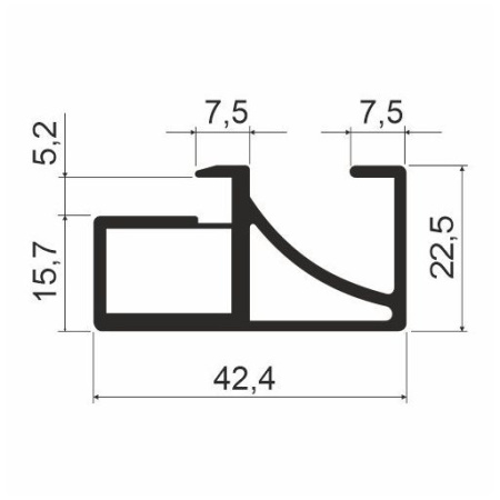 MF32 Профиль-ручка 5,5м, Латунь (А21)  MODUS
