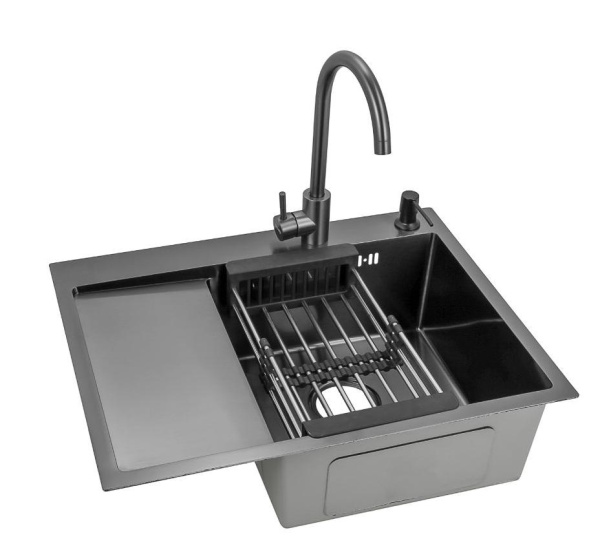 Мойка ARS 650*505 мм R-правая, BLACK PVD NANO арт. 37708 ARONA